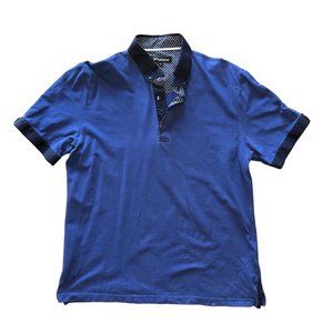 Maceoo Navy Men’s Shirt 5/XL Polo Short Sleeve Contrasting Collar